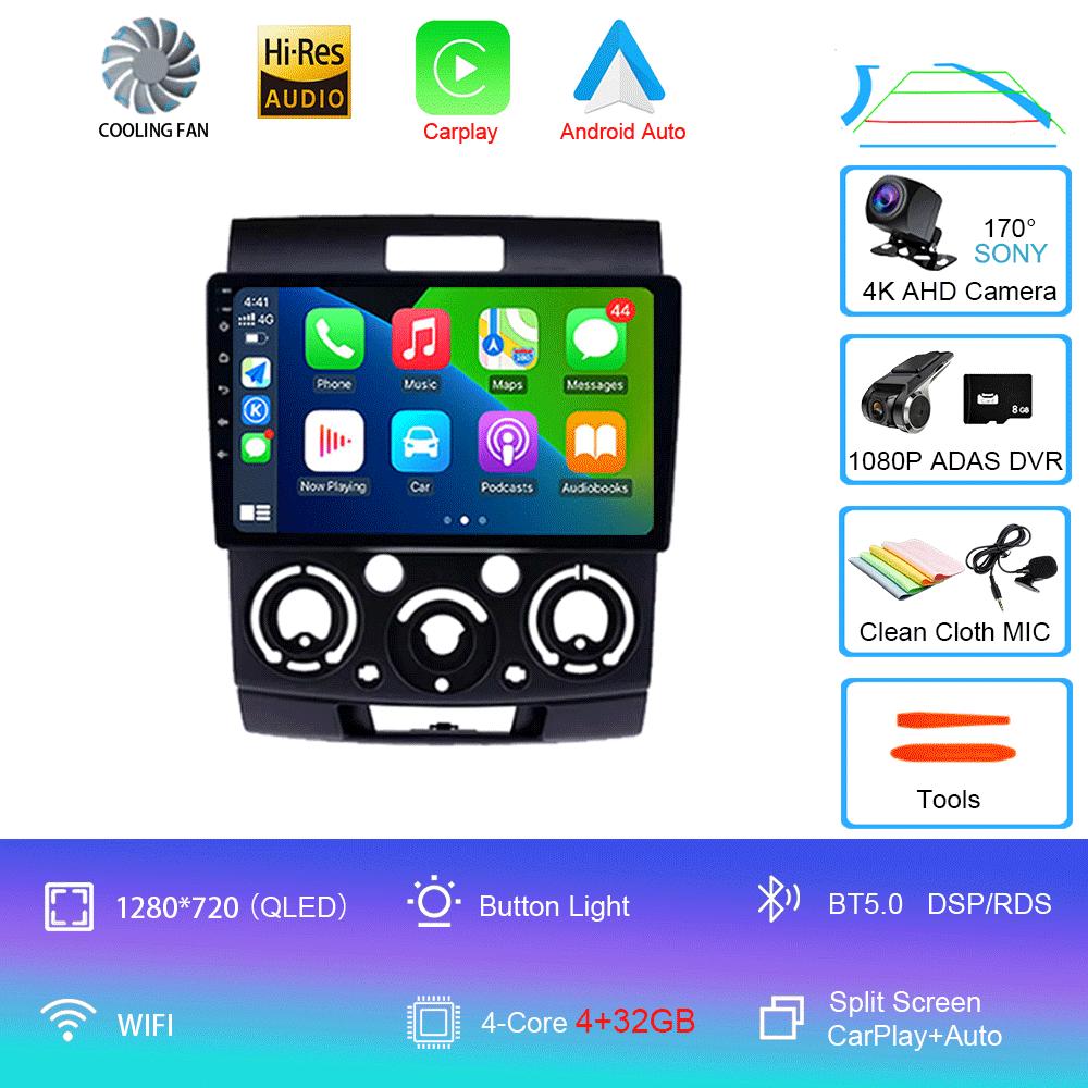 for Ford Everest Ranger Mazda BT50 BT-50 2006-2010 Car Radio Autoradio Multimedia Stereo Player Carplay Android 14 2din