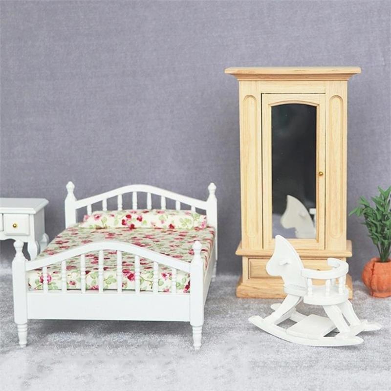 Realistyczny Stojak na Ubrania Realistyczna Zabawa w Udawanie dla Dzieci Rola Model Pełne Lustro Zabawka 1:12 akcesoriów do domku dla lalek