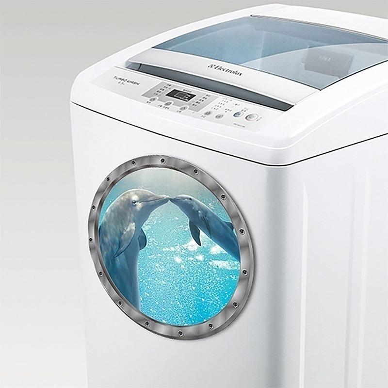 Bathroom Pvc Decals Underwater Fish Wall Stickers Waterproof Capybara Dolphin Tortoise Stickers Washing Machine Decoration