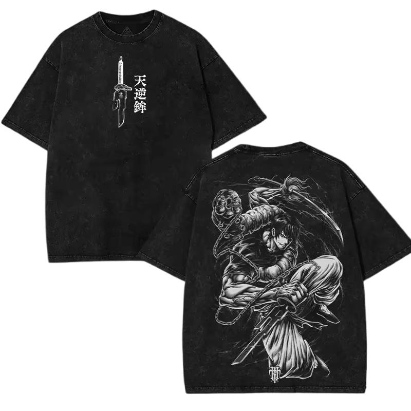 

Jujutsu Kaisen Fushiguro Toji Printed Tshirt Mens and Womens Washed Tshirt High Quality Vintage Cotton Tshirt YK Tops L