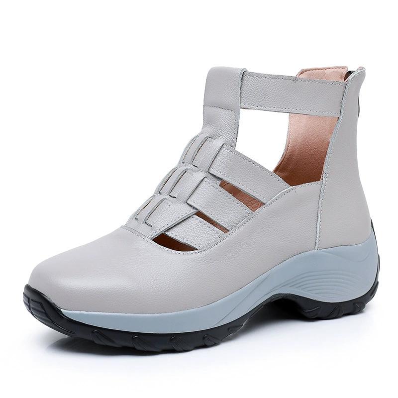 

Модные женские сандалии на платформе GKTINOO из натуральной кожи, удобные балетки, комфортная женская повседневная обувь, белые кроссовки, ажурные женские сандалии 260