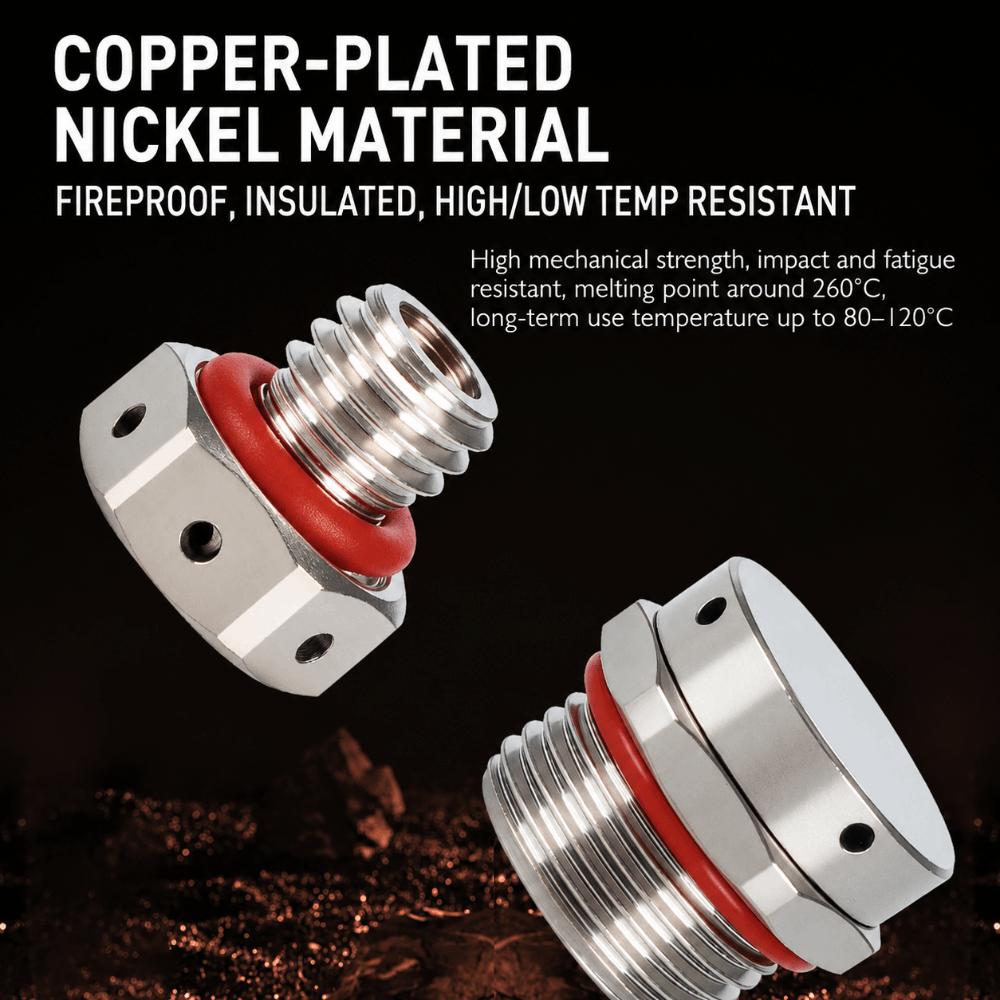 Nickel Plated Vent Plug Brass Pressure Balance Plug Durable Safety Relief Valve