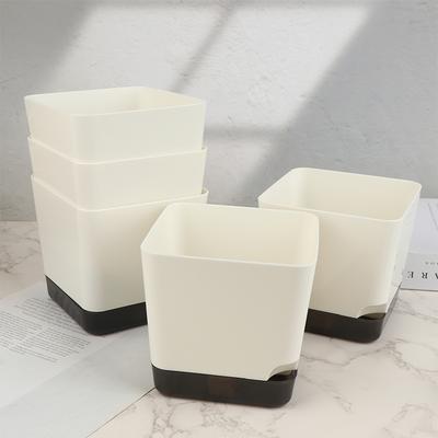 5 Stuks Plantenpotten Zelfwatergevende Bloempotten Zelfwatergevende Plantenbakken Met Drainagegat Transparante Onderschotel Reservoir Voor Binnen Succulenten