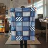 1Pc Nautical Print Flannel Blanket, High quality Comfortable for All Seasons, Home Decor, Warmth and Comfort, Perfect for Christmas Gifts
