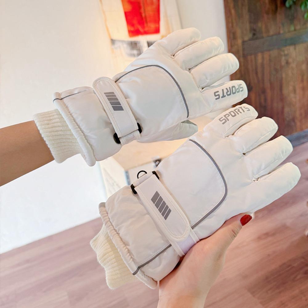 Winter Warm Outdoor Plush Mittens Windproof Cycling Gloves New Touchscreen Ski Gloves