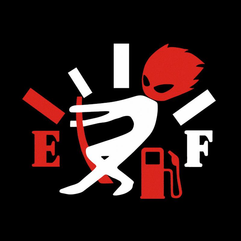 Funny Car Sticker Pull Fuel Tank Pointer To Go All Out  Reflective Vinyl Car Sticker Decal DIY Adhesive Car Styling Accessories