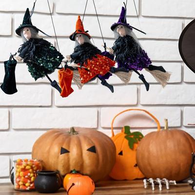 Pendentif Sorcière d'Halloween Ornement Léger Décoration Effrayante