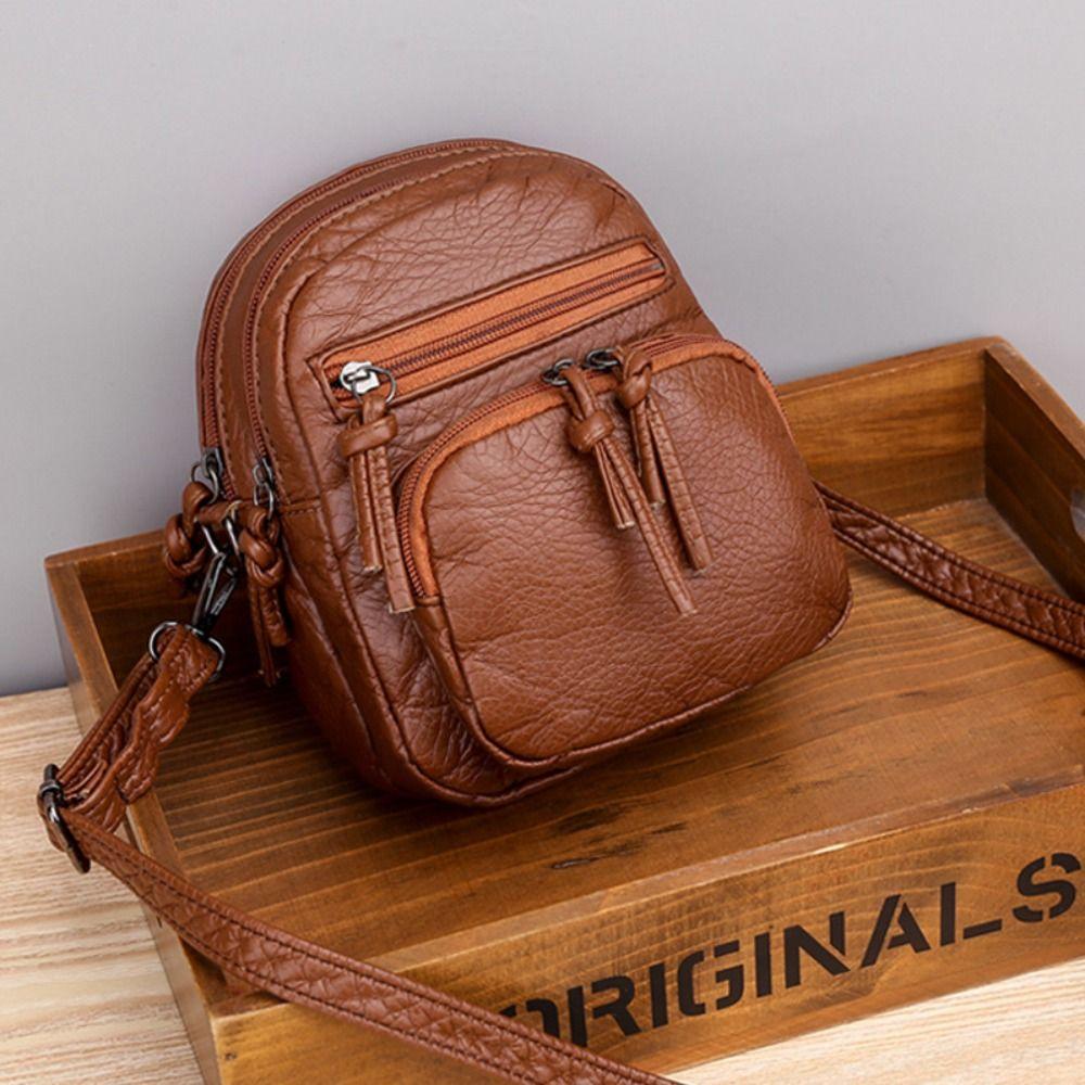 

Solid Color Vintage Crossbody Bag Large Capacity Small Square Bag Women Shoulder Bag