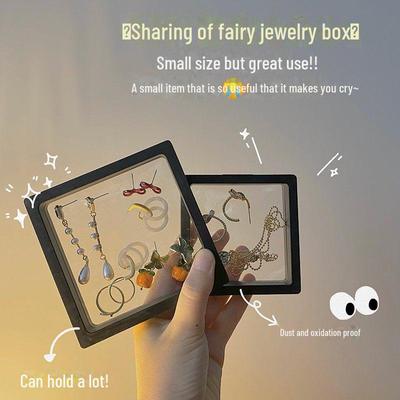 Transparent PE Film Anti-Oxidation Jewelry Storage Box - Portable & Stylish for Earrings and Necklaces