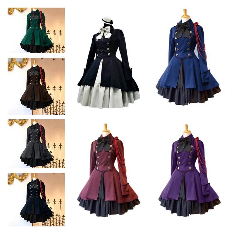 Medieval Renaissance Vintage Butterfly Long Sleeve Cosplay Dress
