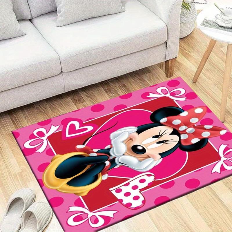 

1pc Cute Minnie Pattern Area Rug Soft Flannel Floor Mat for Living Room, Bedroom, Sofa Coffee Table Floor Mat 60cm by 90cm