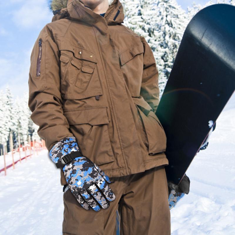 Skihandschuhe für den Winter, warm, wasserdicht und atmungsaktiv, Schneehandschuhe, Motorradhandschuhe für kaltes Wetter, für Herren, Damen, Damen und Kinder