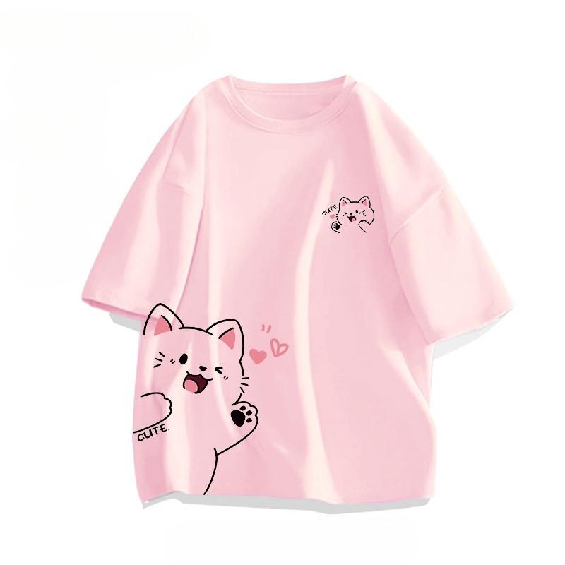 Printed T-shirt Summer Women's Short Sleeved Top, Fashionable and Versatile, Street Style