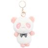 Adorable Plush Panda Keychain Toy Soft Snow Mink Stuffed Animal Key Ring Trendy Bag Charm
