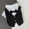 English Style Gentleman Dog Dress Puppy Suit with Tie for Formal Occasions Four Seasons Wedding Pet Photo Teddy Clothes