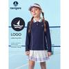 Navigare Italian Small Sailboat Kidsren's Polo Shirt Spring Girls' Long-Sleeved Sun Protection Breathable Sports Top