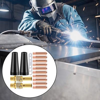 For 15AK Compatible For MIG Contact Tips Set with Gasless Nozzles for Welding