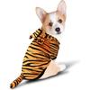 DELIFUR Dog Tiger Costume - Dog Funny Costume Hooded Halloween Cosplay Funny Costume for Small Medium Dogs Pet Special Events Photo Props Accessories