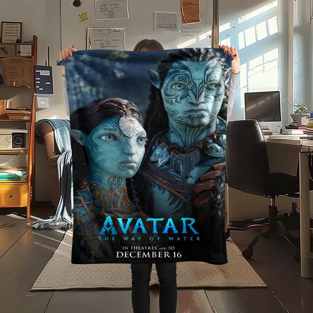 1 Stück Avatar-Print Flanelldecke, Hohe Qualität, Bequem für alle Jahreszeiten, Heimdekoration, Wärme und Komfort, Perfekt für Weihnachtsgeschenke