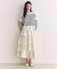 Zero Street [3 Colors] Tiered Flare Skirt