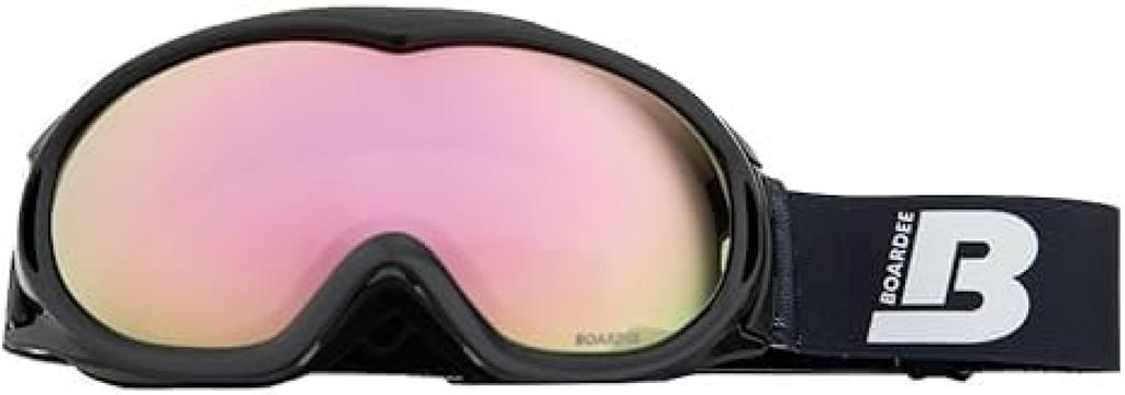 BOARDEE Snowboard and BO24EFGG06 Body Goggles, Women's Juniors, E, F Black/PK