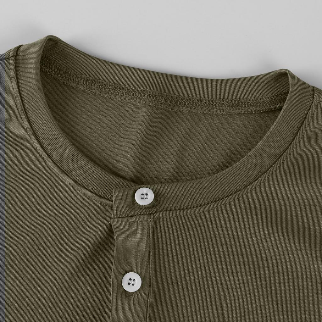 Men's Casual Style Solid Color Loose  Shirt Long-sleeved Top