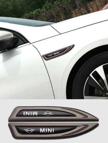 

2Pcs Car Styling Door Side Fender Metal Badge Stickers Auto Accessories For MINI Cooper JCW WORKS R55 R56 F55 F56 R57 R58 R59 коричневый