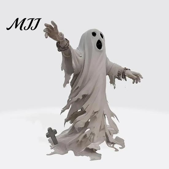 Halloween Decoration Ghost Figurine, Spooky Scream Face Resin Statue Home Decor for Indoor Shelf, Tabletop Centerpiece, Office Bedroom Figurine