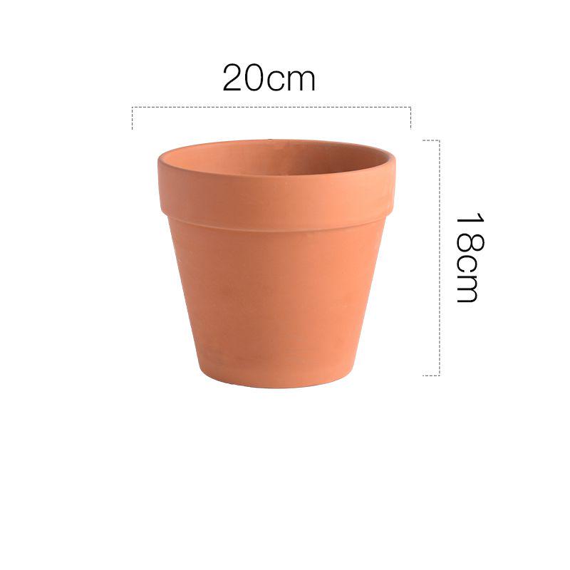 Terracotta Nordic Ceramic Flower Pot with Tray - Large, Coarse Pottery for Succulents and Pothos