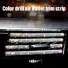10Pcs Car Air Conditioner Outlet Decorative Strips Wholesale Colorful Diamond U Shape Rhinestone Clip Sticker Auto Accessories