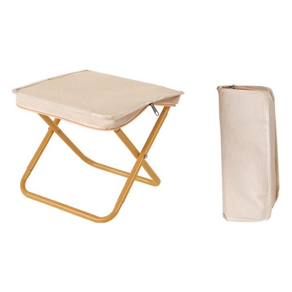 Portable Folding Stool for Outdoor Camping Fishing Train Trip with Lightweight Aluminum Alloy Frame
