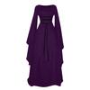 Damen Kleider Vintage Mittelalterliches Cosplay Kostüm Geist Hexe Vampir Gothic Kleid Halloween Weihnachten Maskerade Party Kleid