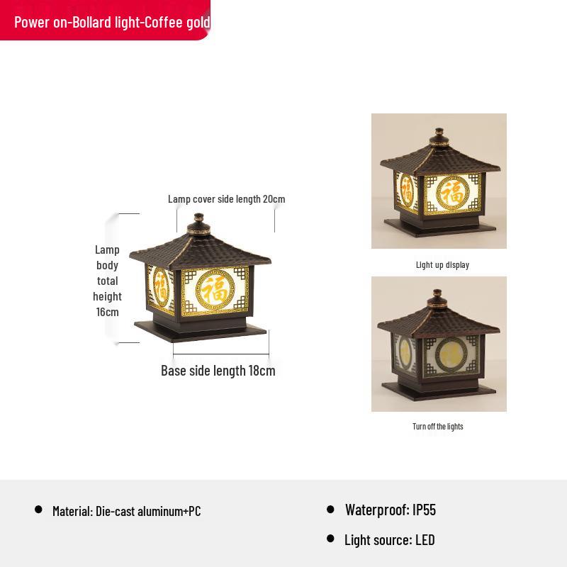 

Black Scorpion Outdoor Fortune Character Pillar Light