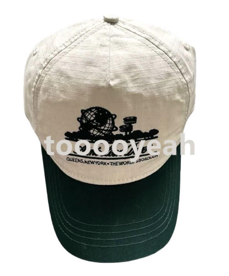 

[USED] Aime Leon Dore Embroidered Logo Cap in Beige and Green