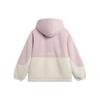 Li-Ning Color Block Letter Print Hooded Warm Loose Faux Lamb Wool Short Cotton Jacket Unisex Jacket Light-Pink AJMT245-2