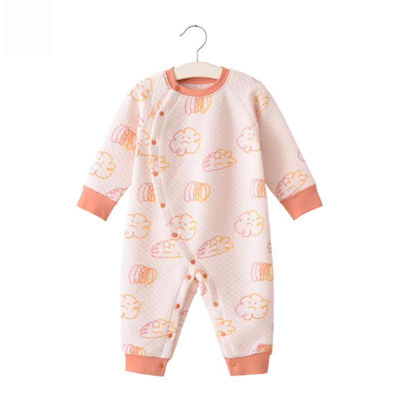 Newborn Baby Autumn and Winter Pajamas: Padded Romper and Crawling Clothes