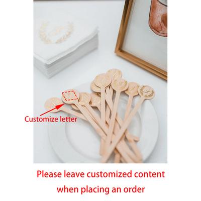 20 Peças Palitos de Mexer Personalizados para Casamento Palitos de Madeira para Bebidas Monograma Palitos Swizzle Coquetéis Assinatura Recepção de Casamento Noivado