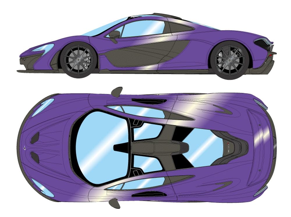 Make up EIDOLON Scale McLaren P1 2013 Cadbury Purple Finished Model EML149F 1/18