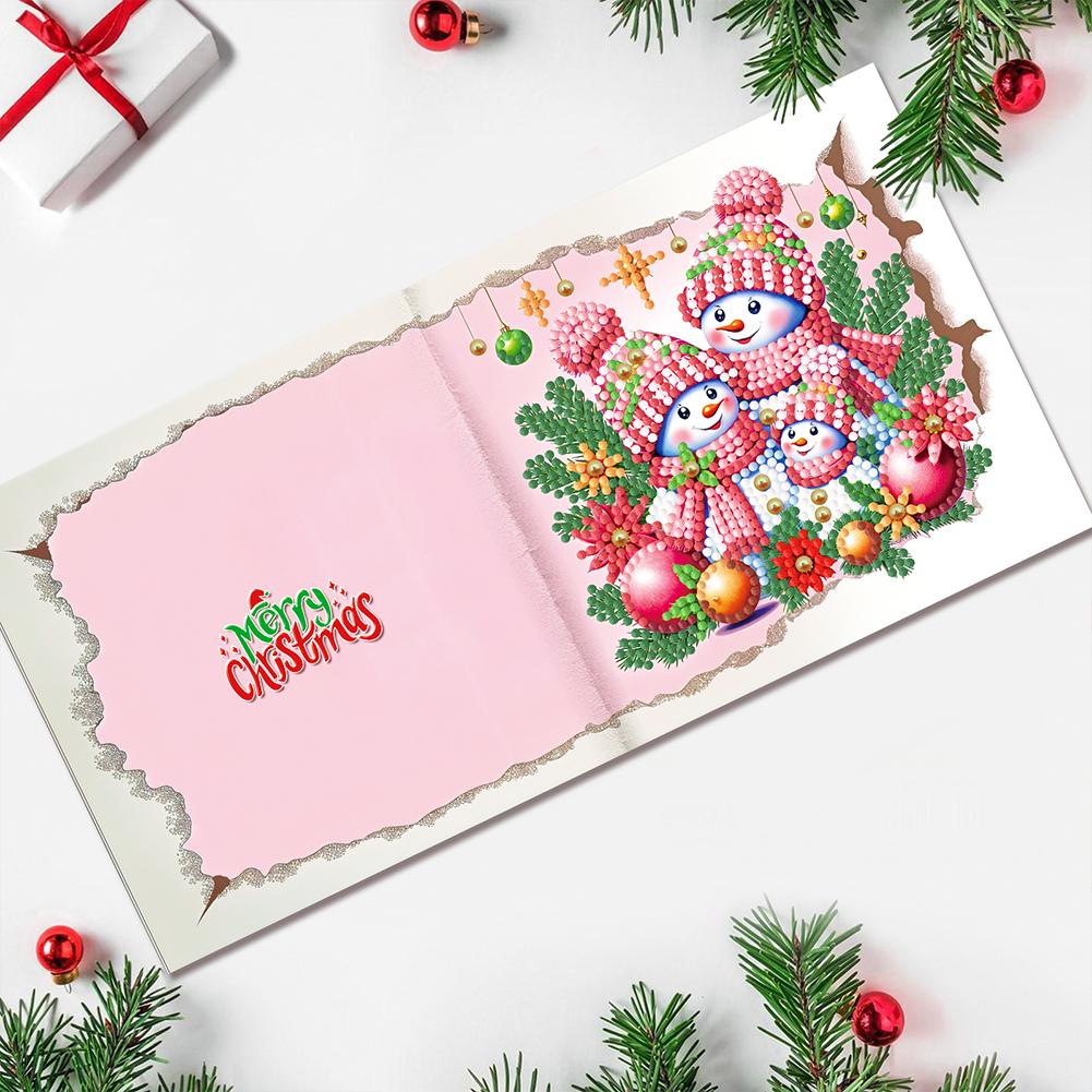12PCS DIY Xmas Theme Diamond Painting Greeting Card Set Diamond Art Handmade Cards for Birthdays Thanksgiving & Special Occasion