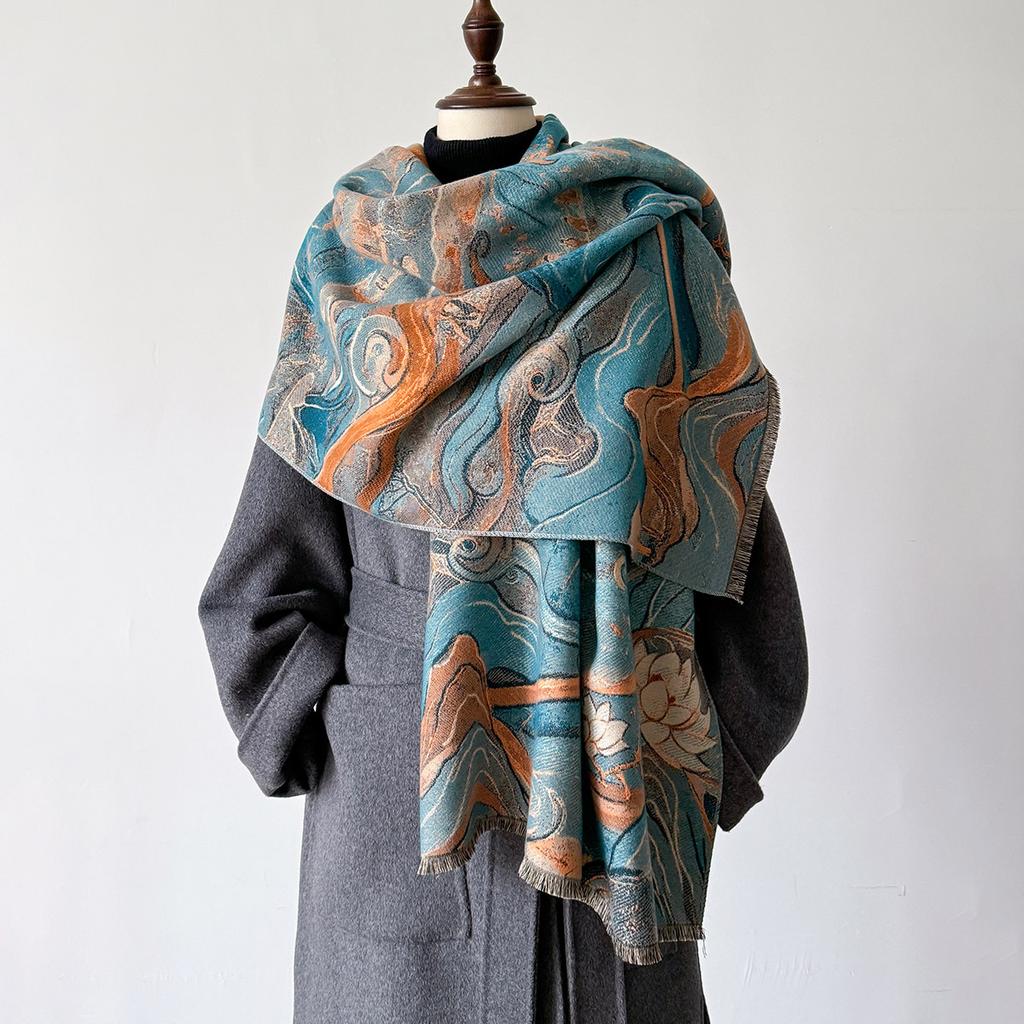 Autumn Winter Thickened Cashmere Warm Scarves for Women Men New Scarf New Lady Designer Wrap Shawl Foulard Poncho Bufandas Hijab