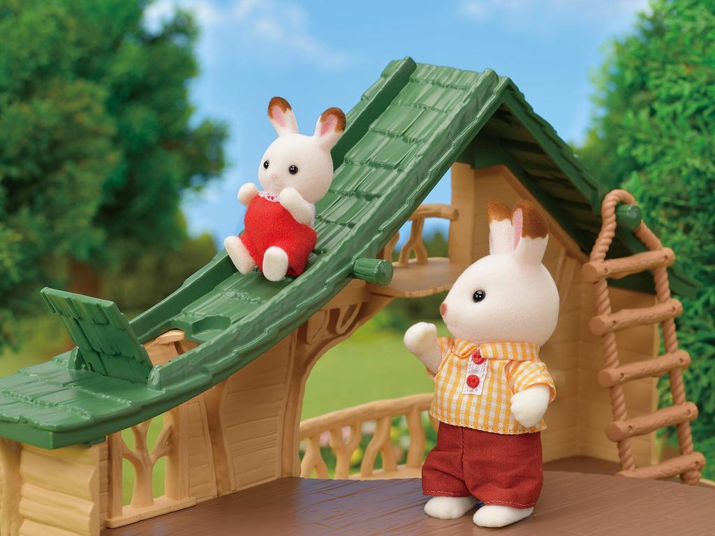 Sylvanian Families Family Trip House [Forest Exciting Log House] CO-62 ST Mark Certified Toy Dollhouse for Ages 3 and Up, Sylvanian Families, Epoch