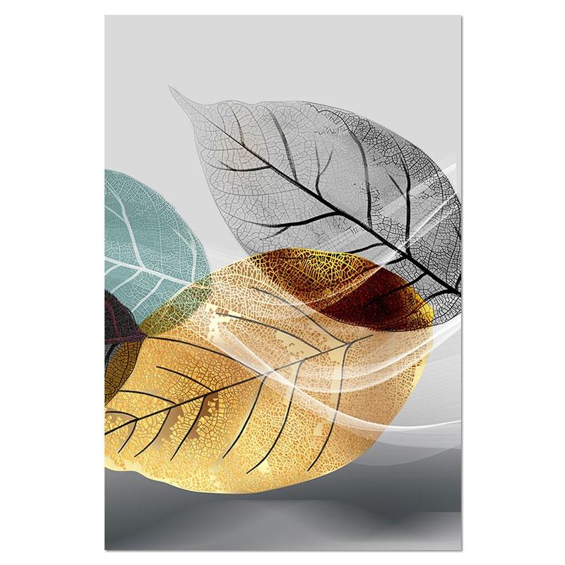Abstraktes Schwarz-Weiß-Pflanzenposter Leinwanddruck Blätter Wandkunst Bild Modern Minimalistisch Wohnzimmer Dekorative Malerei