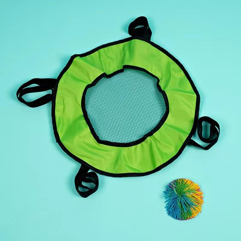Kids Outdoor Throw Toss Sphere Toy Sets Parent-Child Interactive Tactile Play Double Throw Catch Elastic Sphere Kid Motion Gift