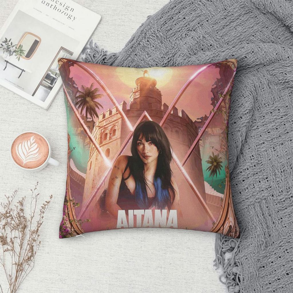 Aitana Ocana Singer Square Pillowcase Pillow Cover Cushion Throw Pillow for Home Bedroom Car