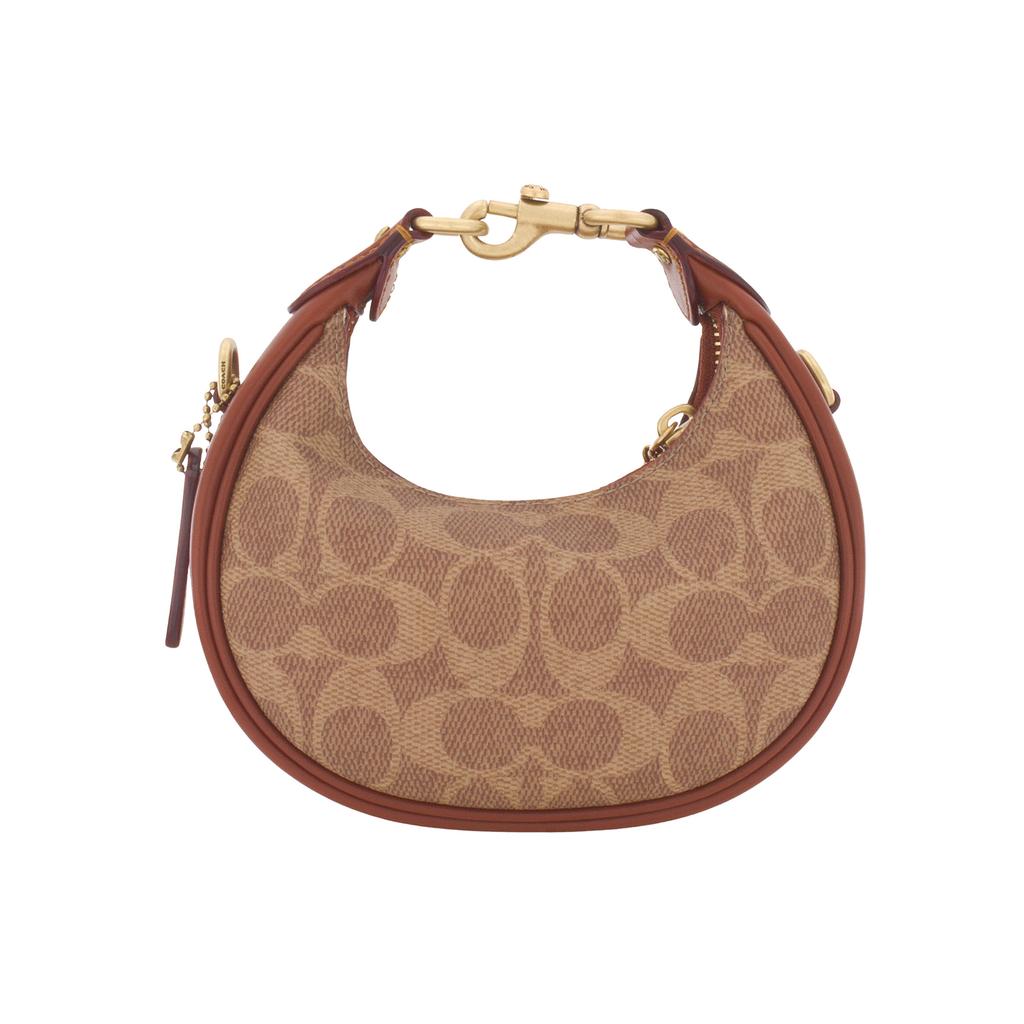 Coach Jonie 15 Chiusura Superiore con Zip Ecopelle con Pelle di Mucca Mini Borsa a Spalla Crossbody da Donna Marrone Giallo Rosso CR510-B4NQ4