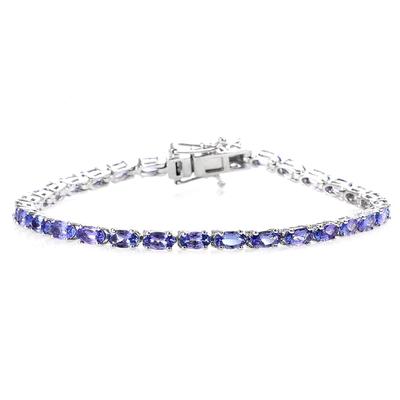Tanzanite Tennis Bracelet -925 Sterling Silver