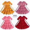 Autumn/Winter Girls' Pleated Cake Skirt Dress with Doll Collar