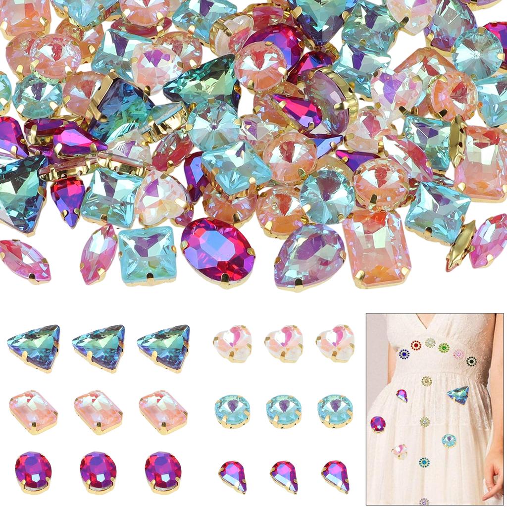 Mix Shapes Best Quality Resin Sewing Rhinestone Sew On Stones Strass for Clothing Accessories Shoes
