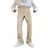 Casual Small Western Pants Men's Spring and Autumn Trend Drape White Abstinence Suit Pants Hong Kong Style Loose Straight Long Pants