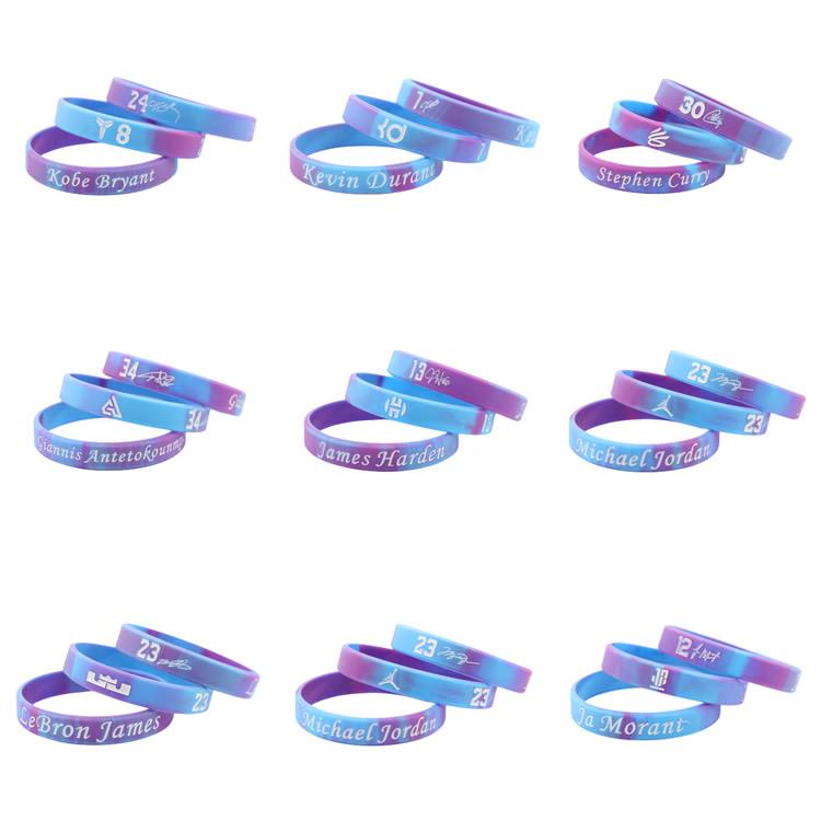 Thickened Luminous NBA Basketball Silicone Wristband: Harden, LeBron, Curry, Irving Edition